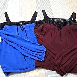 Guess by marciano 2 tops open off the shoulder sz XS